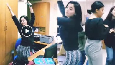 الفيديو الذي يبحث عنها الجميع لما تروح شغل جديد و امك تكون دعيالك فيديو فتاة فرحانة ترقص