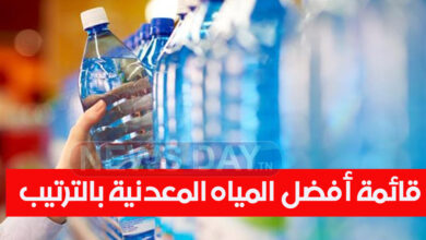 عاجل: نشر قائمة أفضل المياة المعدنية في تونس من ناحية الجودة المياه-المعدنية