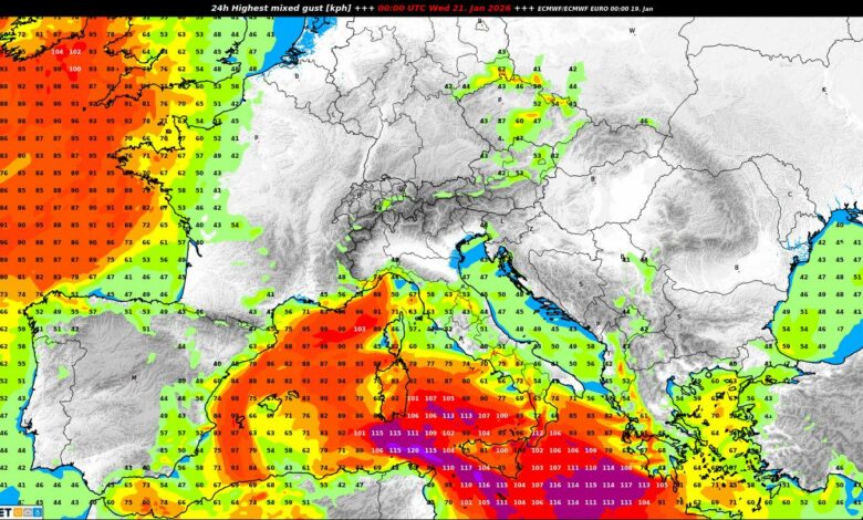 منخفضات أطلسية جديدة في طريقها إلى تونس و سيبدأ تأثيرها بداية من يوم