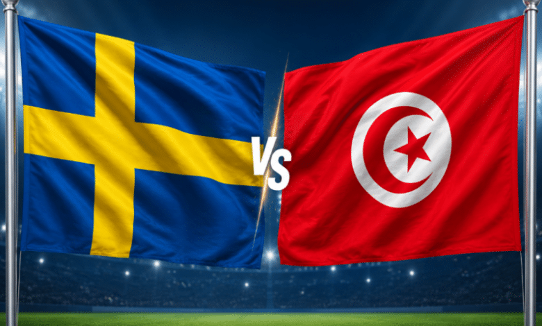 شاهد مباراة تونس و السويد