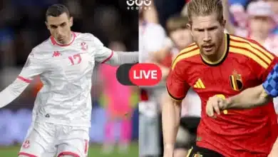 مباارة تونس و بلجيكا
